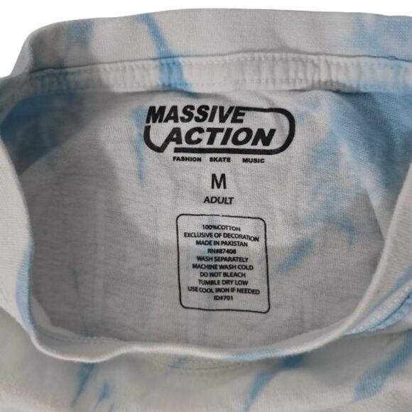 Lonely Hearts Club Tie-Dye T-Shirt Blue White Size M - Picture 4 of 4